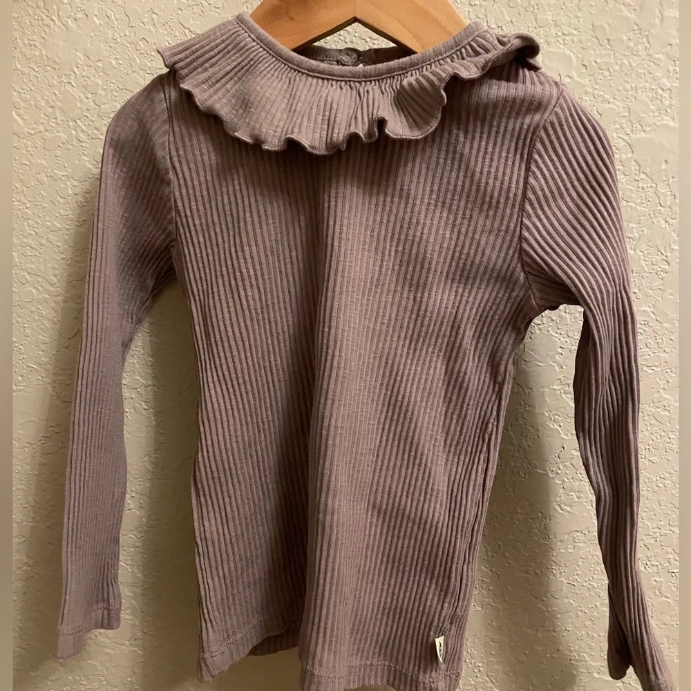 Toddler purple ribbed two piece set (4t) - Picture 2 of 5